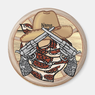 Väster Texas Cowboy Magnet