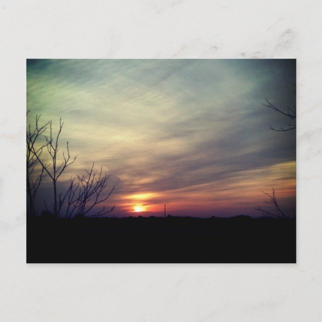 Väster Texas sunrise Vykort (Framsida)