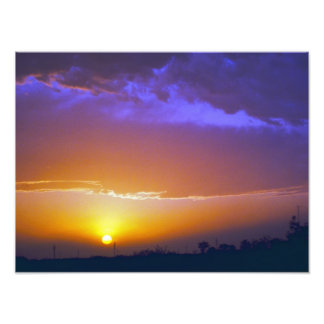 Väster Texas Sunset #2 Fototryck