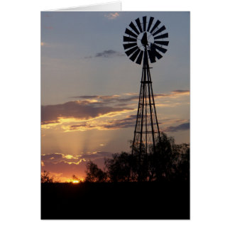 Väster Texas Sunset Hälsningskort