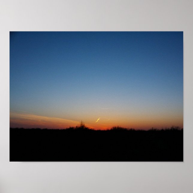 Väster Texas Sunset Poster (Framsidan)