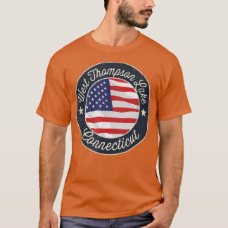Väster Thompson Sjö - Patriotic Connecticut Souven T Shirt