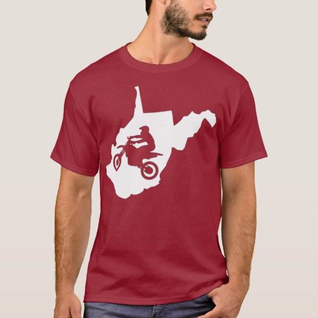 Väster VA Dirt Biking s Motocross Ts MotoX-Tävla T Shirt (Framsida)