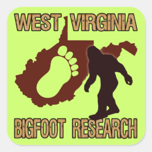 Väster Virgina Bigfoot Research Fyrkantigt Klistermärke