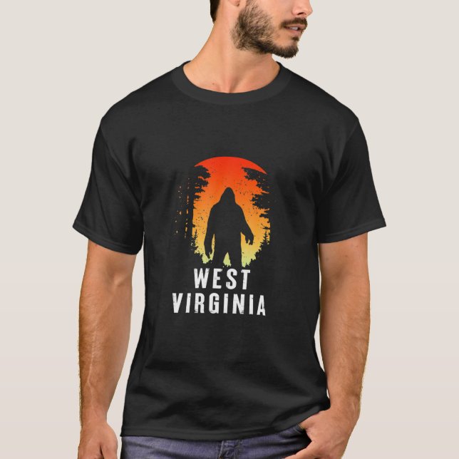 Väster Virgina Bigfoot Vintage T Shirt (Framsida)