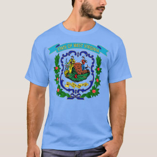 Väster Virginia 1863 Blue Guld X T Shirt
