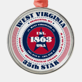 Väster Virginia 35e State jul Ornament