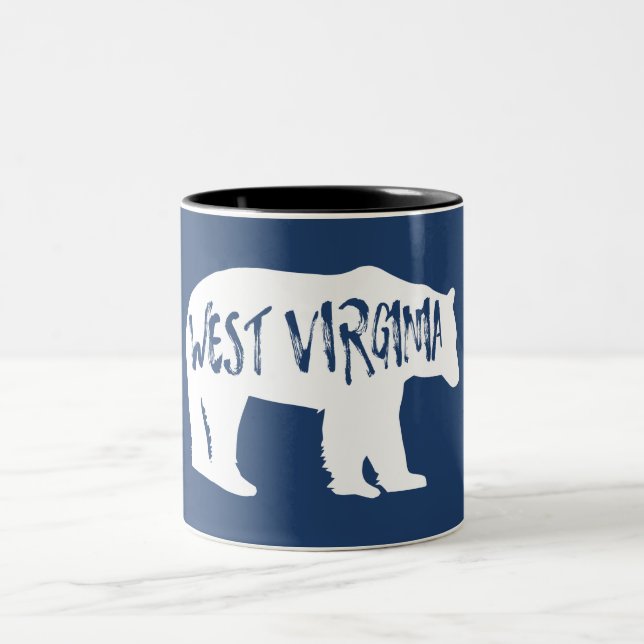 Väster Virginia Bear Två-Tonad Mugg (Center)
