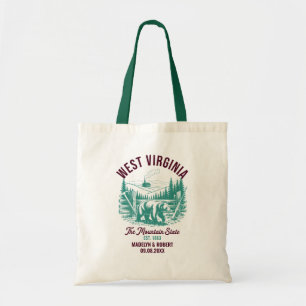Väster Virginia Bröllop Welcome Bag, Staten Kärlek Tygkasse
