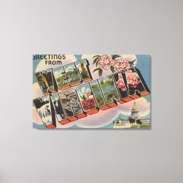 Väster Virginia (Capital Byggnad) Canvastryck (Framsida)