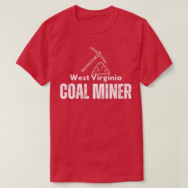 Väster Virginia Coal Miner T Shirt (Design framsida)