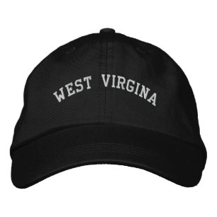 Väster Virginia Embroized Cap Stone Black/White Broderad Keps