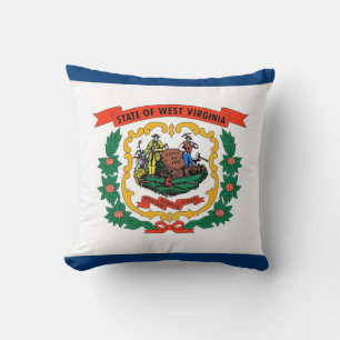 Väster Virginia Flagga American MoJo Pillow Kudde
