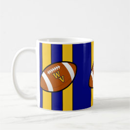 Väster Virginia Football Blue och Guld Pride Kaffemugg