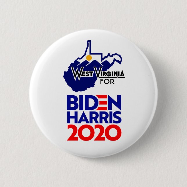 Väster Virginia for Biden Harris 2020 Knapp (Framsida)