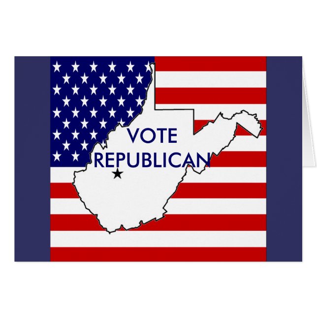 VÄSTER VIRGINIA HÄLSNINGSKORT (Framsidan Horizontal)