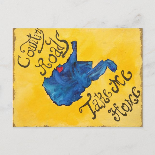 Väster Virginia har mitt hjärta Vykort (Framsida)