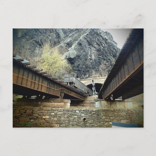 Väster Virginia Harper's Ferry Bridge Vykort (Framsida)