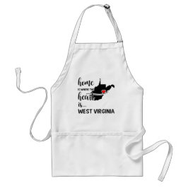 Väster Virginia hem är där hjärtat finns Förkläde