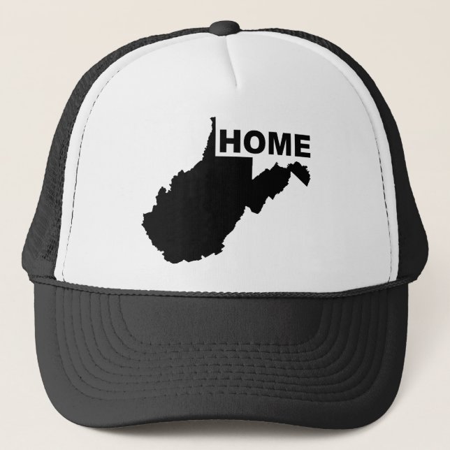 Väster Virginia Home Away från State Boll Cap Hat Truckerkeps (Framsida)