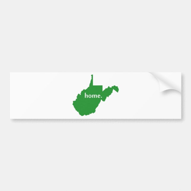 Väster Virginia home silhouette state karta Bildekal (Framsidan)
