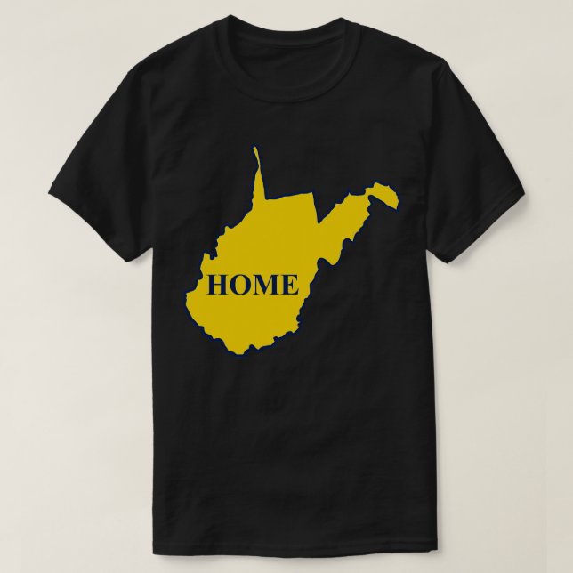 Väster Virginia Home TShirt T Shirt (Design framsida)