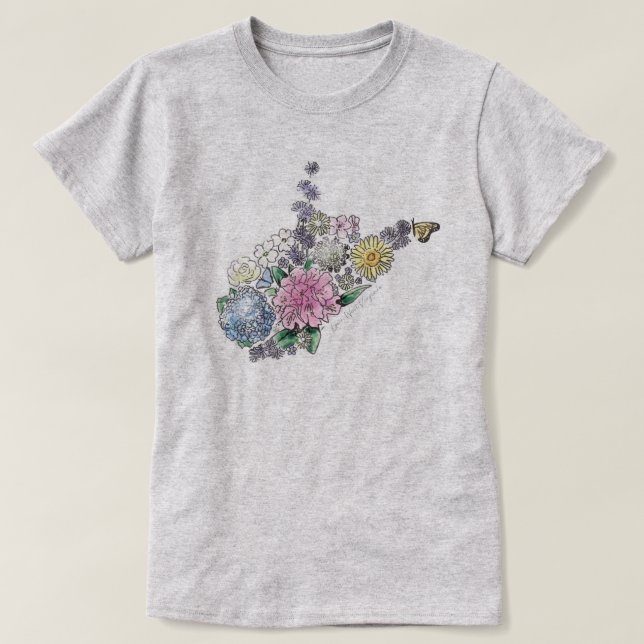 Väster Virginia in Bloom T Shirt (Design framsida)