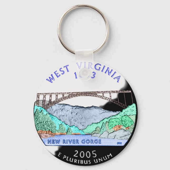 Väster Virginia Keychain Nyckelring (Framsida)