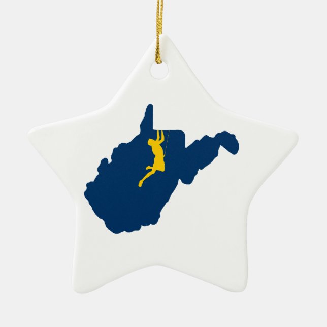 Väster Virginia klättning Julgransprydnad Keramik (Framsidan)