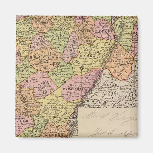 Väster Virginia Magnet (Framsidan)