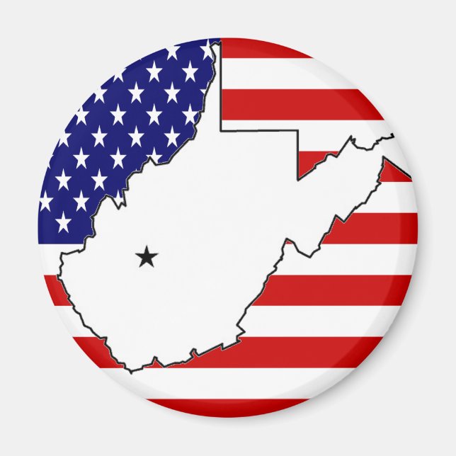 Väster Virginia Magnet (Framsidan)