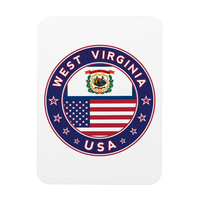 Väster Virginia Magnet (Vertikal)