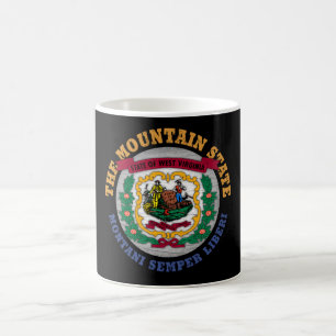 VÄSTER VIRGINIA MOUNTAIN STATLIG FLAGGA KAFFEMUGG