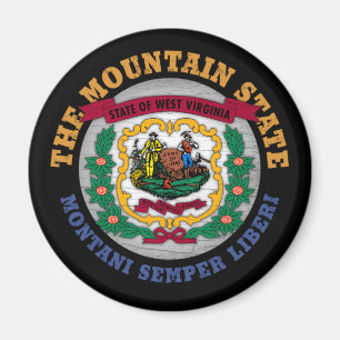 VÄSTER VIRGINIA MOUNTAIN STATLIG FLAGGA MAGNET