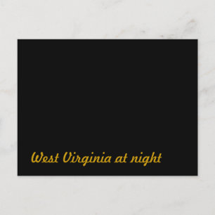 Väster Virginia på natten Vykort