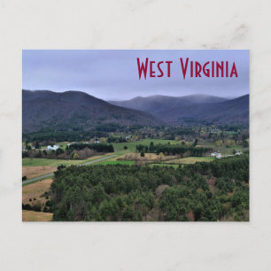 Väster Virginia Postcard Grönt Bank Vykort