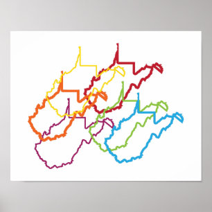 väster virginia-pride oskärpa poster