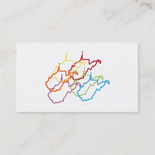 väster virginia-pride oskärpa visitkort (Framsida)