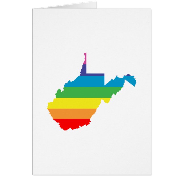 väster virginia rainbow hälsningskort (Framsidan)