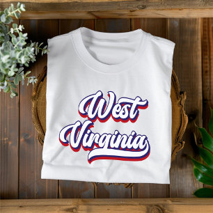 Väster Virginia Red White och Blue Vintage T-Shirt