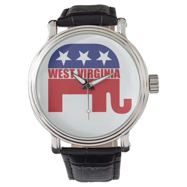 Väster Virginia Republican Elephant Armbandsur (Framsida)