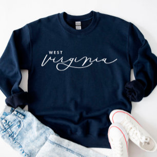 Väster Virginia Script State Women's Sweatshirt T Shirt