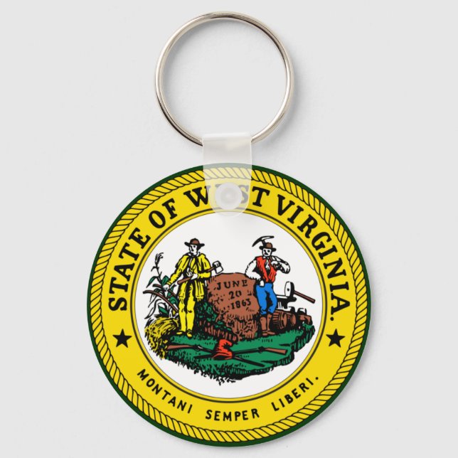 Väster Virginia Seal Keychain Nyckelring (Framsida)
