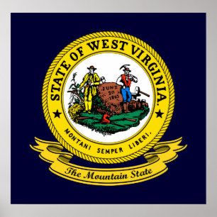 Väster Virginia Seal Poster