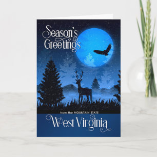 Väster Virginia Season's Greetings Woodland Hjort Helgkort