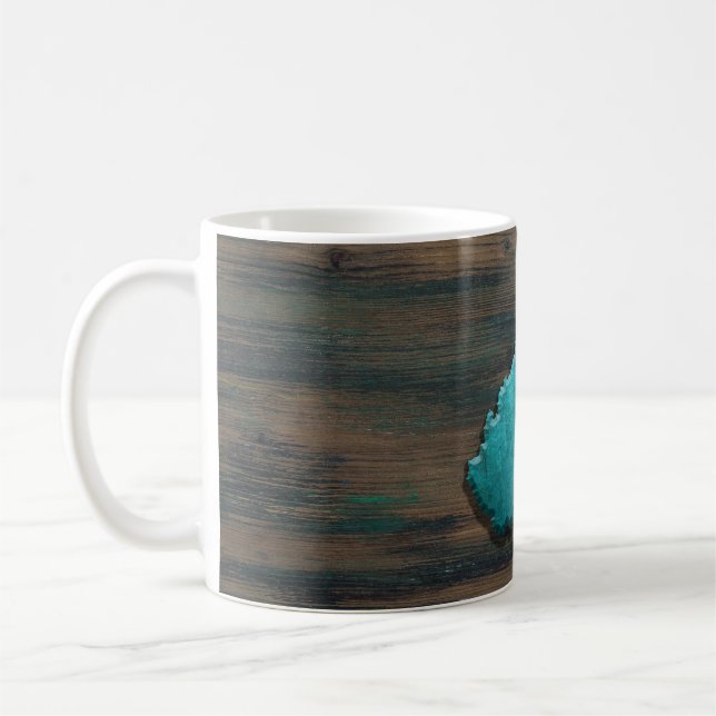 Väster Virginia Shape Teal Kaffemugg (Vänster)