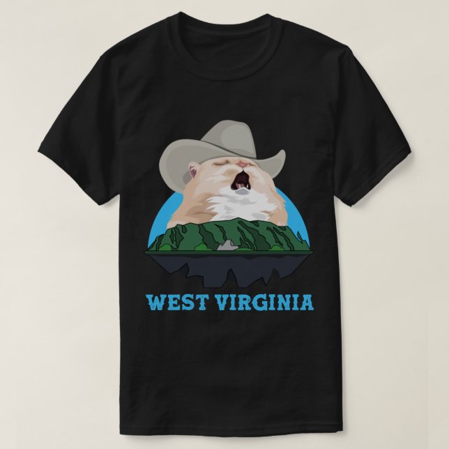 VÄSTER VIRGINIA Singing Cowboy Cat Meme Classic T- T Shirt (Design framsida)