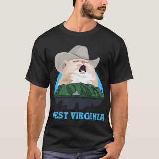 VÄSTER VIRGINIA Singing Cowboy Cat Meme Classic T- T Shirt