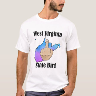 Väster Virginia state bird t-shirt mitten finger