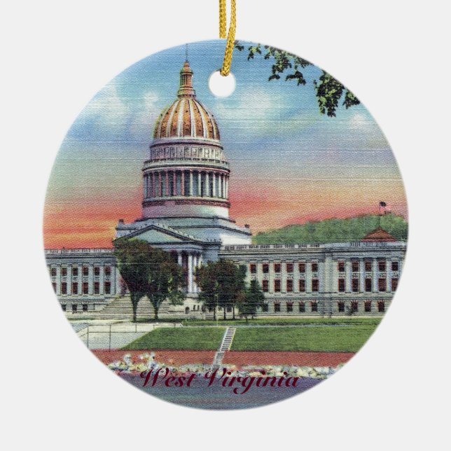 Väster Virginia State Huvudstad jul Ornament (Framsidan)
